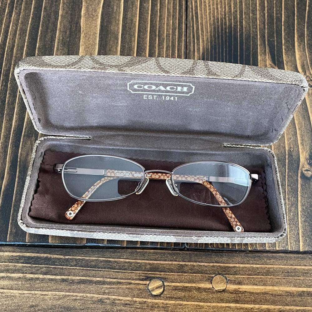 Coach Tortoise & Rhinestone Glasses